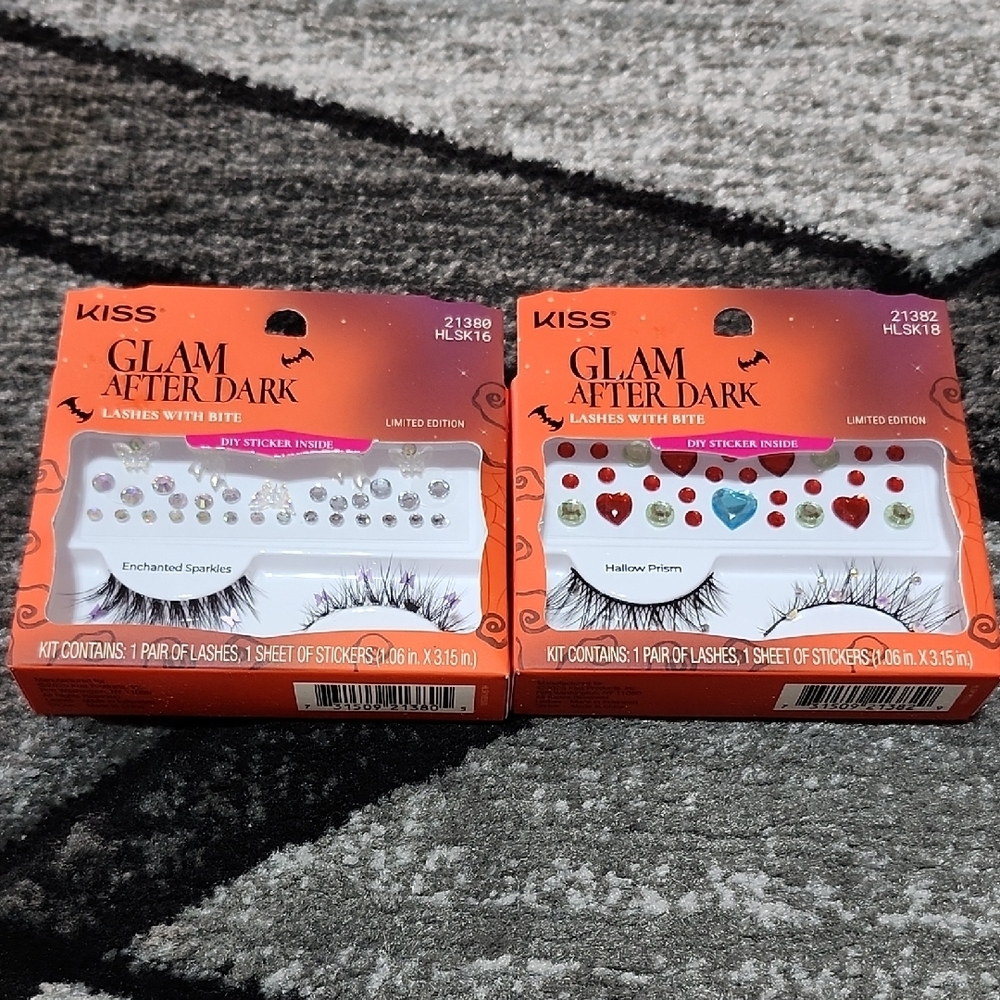 KISS GLAM AFTER DARK LIMITED EDITION EMBELLISHED FALSE EYELASHES GEM STICKERS